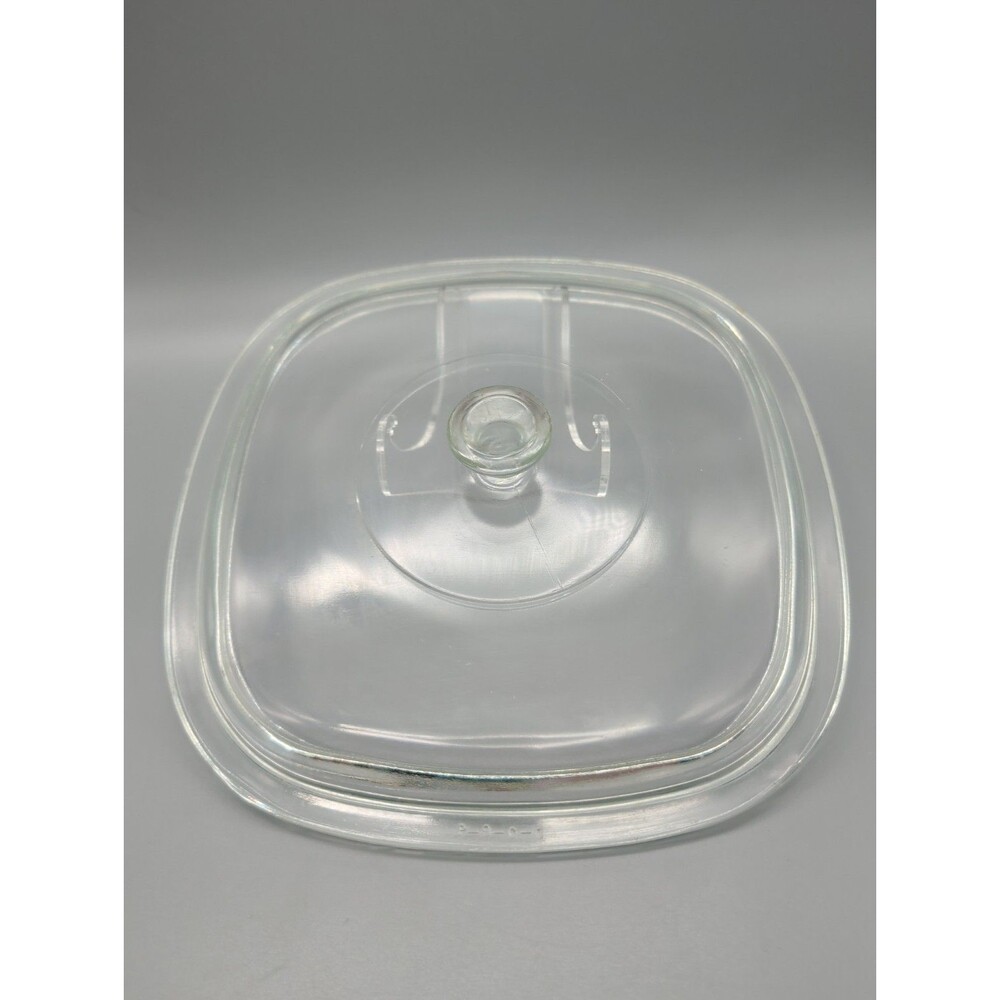 Vintage Pyrex P-9-C-1 Clear Glass Lid Replacement For Corning Ware 8x8 Square